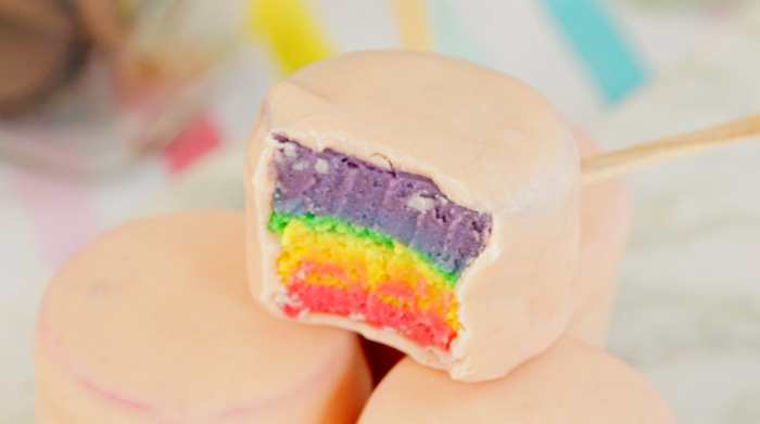 Rainbow cake pops