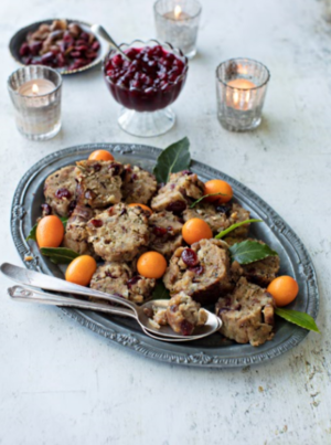 Sausage and cranberry stuffing with chestnuts