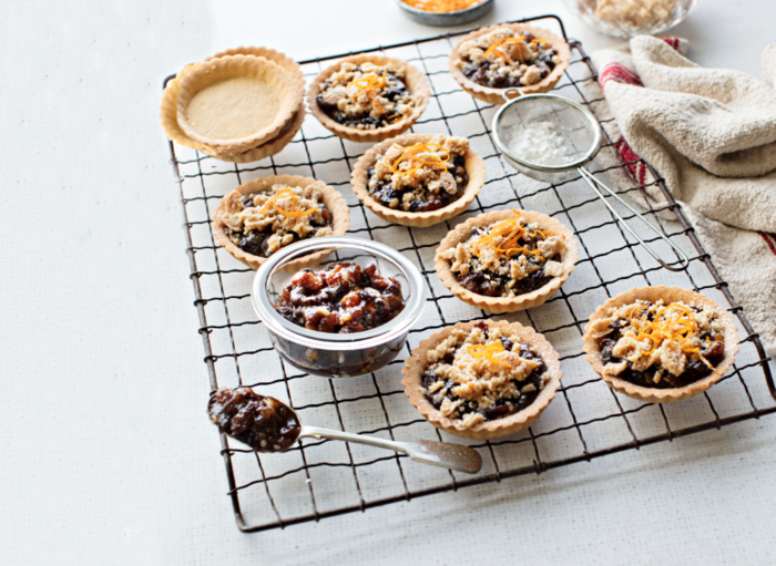 Crumble-topped mince pies