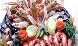 Chargrilled Dublin bay prawns with langoustines and crab claws