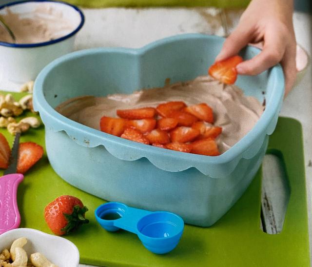 Recipes from new kids cookbook: Big Brain Cheesecake with Wexford Strawberries