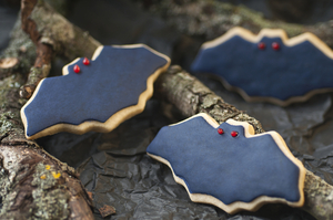 Halloween bat cookies