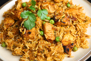 Quick chicken biryani