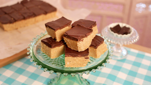 No bake chocolate peanut butter squares