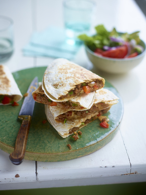 Lamb and cheddar quesadillas 